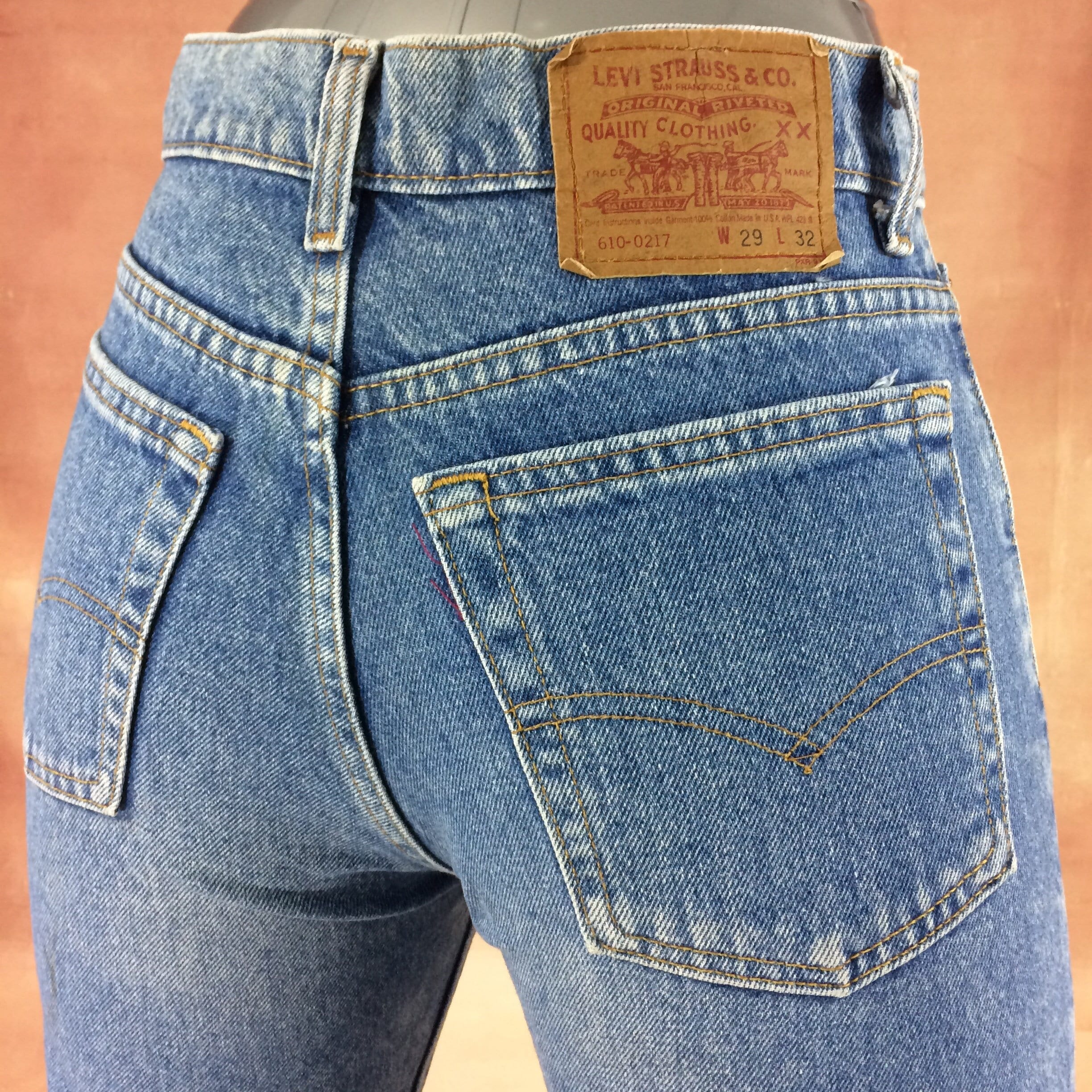 Size 28 Vintage Levi's 610 W28 L31 Light Blue -