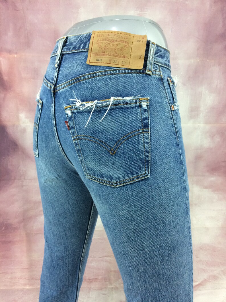 Sz 29 Vintage Levis 501 Women's Distressed Jeans W29 L31 | Etsy
