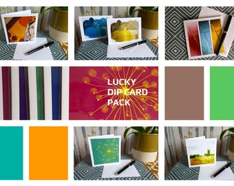 Set of 6 Lucky Dip Greetings Cards