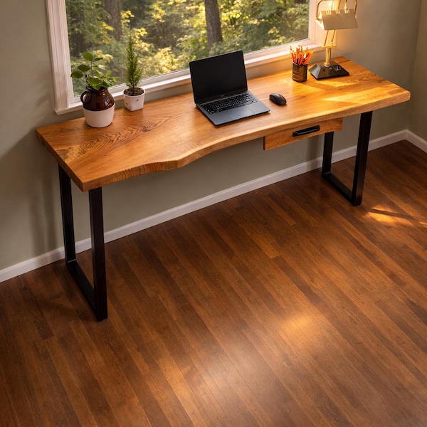 Live Edge Desk - Etsy