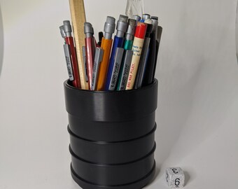 Portalápices de maquinista, organizador de escritorio Delrin mecanizado CNC