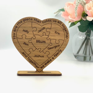 Personalised Mother's Day Gift, Gift for Mum, Gift from Children, Mummy Gift, Mothers Day Present, Special Mum, Family Heart, Best Mummy