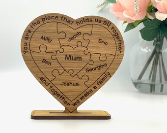 Personalised Mother's Day Gift, Gift for Mum, Gift from Children, Mummy Gift, Mothers Day Present, Special Mum, Family Heart, Best Mummy