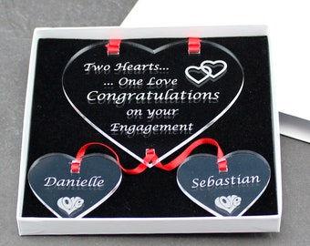 Personalised Engagement Gift, Engagement Heart, Love heart, Heart, Keepsake, Gift for couples, Mr & Mrs, Proposal, Getting married, Engaged