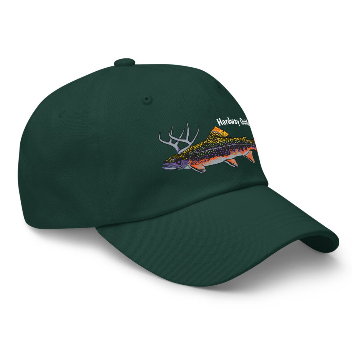 Buck Trout Dad Hat Etsy