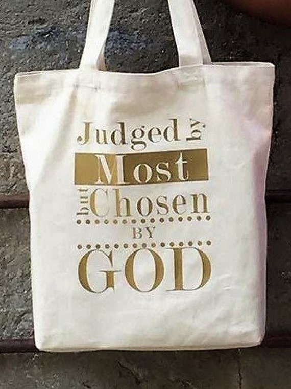 Religious Canvas Tote Bag Reusable Spiritual Gift Bag Etsy