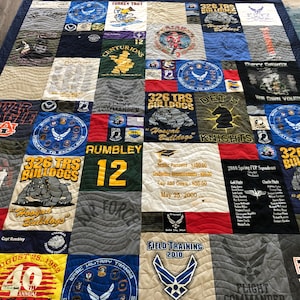 Custom Mosaic Style T-shirt Quilt