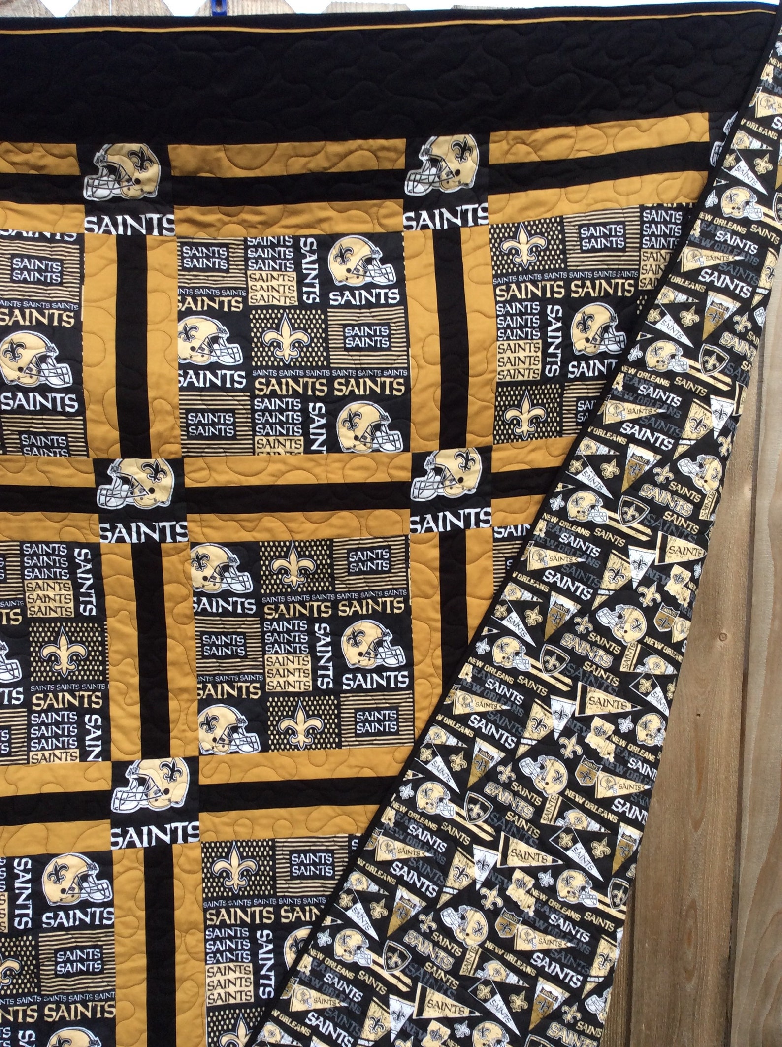 NFL Saints quilt For Sale quilts NFL quilts Custom quilts Etsy