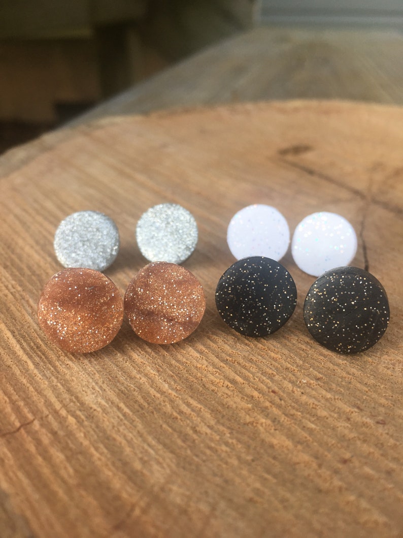 Minimalist Circle clay earrings Gift for her Earrings Studs Jewelry