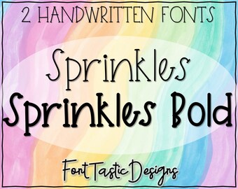 Handwritten Fonts for Personal and Commercial Use- Sprinkles and Sprinkles Bold