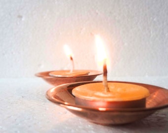 10pc Copper Tea light holder-Handmade Copper Tealight Candle Holder-Tealight burners-Votive Holders-Wedding decor
