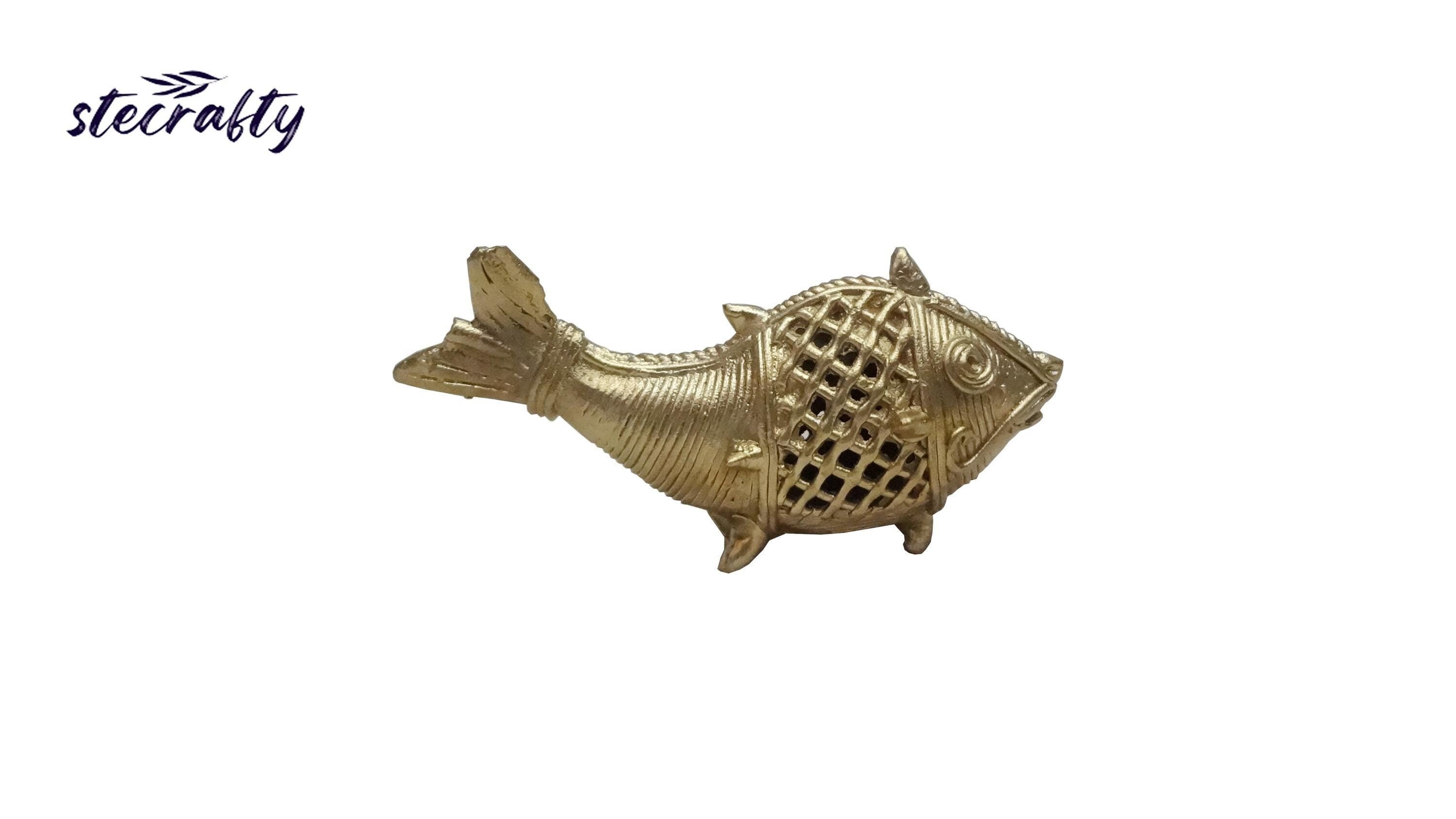 Dhokra Brass Fish Figurine: Indian Heritage Craft Home Decor - Etsy