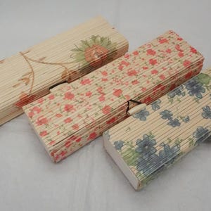 Handmade Floral Bamboo Keepsake Box: Eco-Friendly Trinket Storage