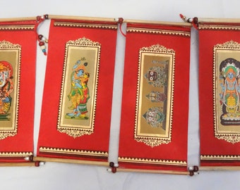 Lot Palm Leaf Art Religious and Tribal Story Cash Envelope- Traditional Indian Money Envelope-Shagun Cover for wedding-Spiritual Envelope