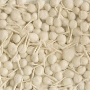 Lot Cotton Round Wicks along with 1 Brass Diya-Cotton bud for Puja-worship-to lightning oil lamps in Diwali festival-Hindu Religious Aarti