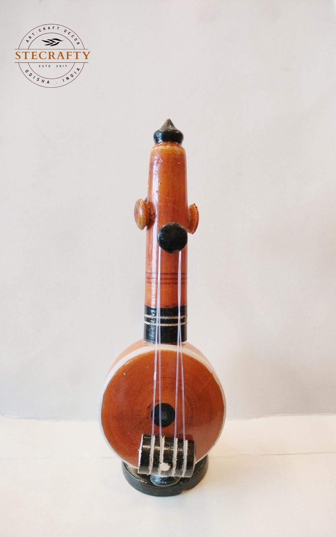 Handmade Wooden Sitar Showpiece-traditional Indian Musical Instrument ...