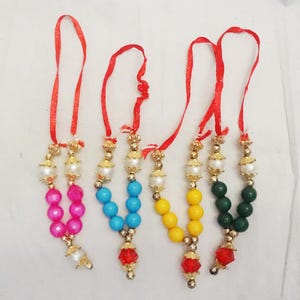 Lot Small Mala for Hindu Deity-Garland for small statue-Beads Chain-Decoration-Idol Garland-Deity Garlands-Mix design mala Deity Ornament