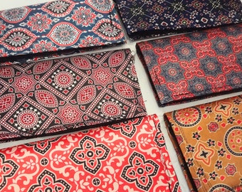 Ajrakh Mashru Silk Clutch,Ethnic clutch,Boho Wallet, Indian Wallet, Handmade Wallet, Wallet For Women, Women’s Wallet,Bohemian Wallet