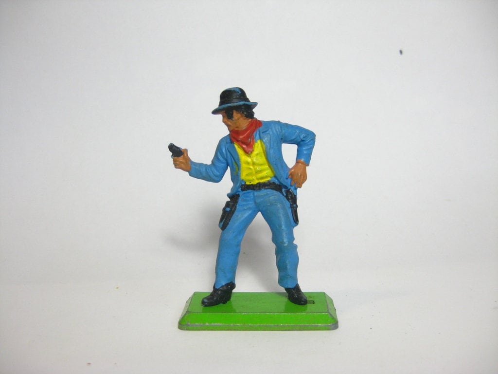 Tin Soldiers 54mm 1/32 Statuette cowboy with a revolver Wild West WW-17 