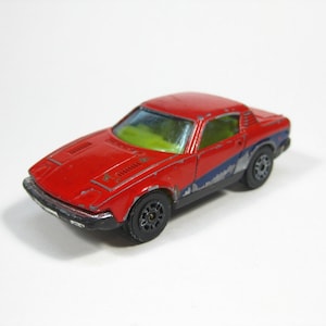 Macchinina vintage pressofusa, edizione rossa Corgi Juniors "Triumpg TR 7". Realizzato in Gt. Gran Bretagna negli anni '70