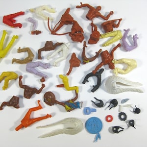 Job Lot, Sammlung von Vintage swoppet Ersatzteilen ,&quot;Indianer&quot; ,Spielzeug Soldaten ,Wild West 1:32,54mm Hergestellt in den 70er oder 80er Jahren Timpo, Crescent etc