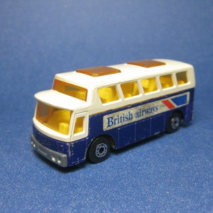 Vintage Diecast Spielzeugauto, Lesney.&quot; Matchbox &quot; Superfast Series , No.65 &quot;Airport coach&quot;, Made in England 1977