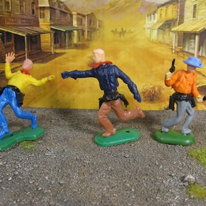 &quot;Sammlung #4 von 3 &quot;&quot;Cowboys&quot;&quot; (Zweifelsoldaten), Wilder Westen 1:32, hergestellt in den 60er oder 70er Jahren).&quot; Timpo,britains etc oder Hong Kong