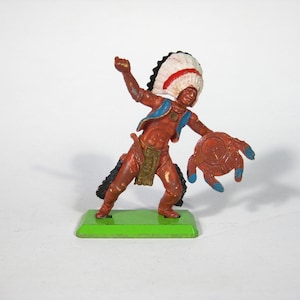 Vintage Britains &quot;Deetail&quot; , WW2 &quot;India Chief&quot; Spielzeug Soldaten , 1:32 Kunststoff Miniatur Made in England 1971