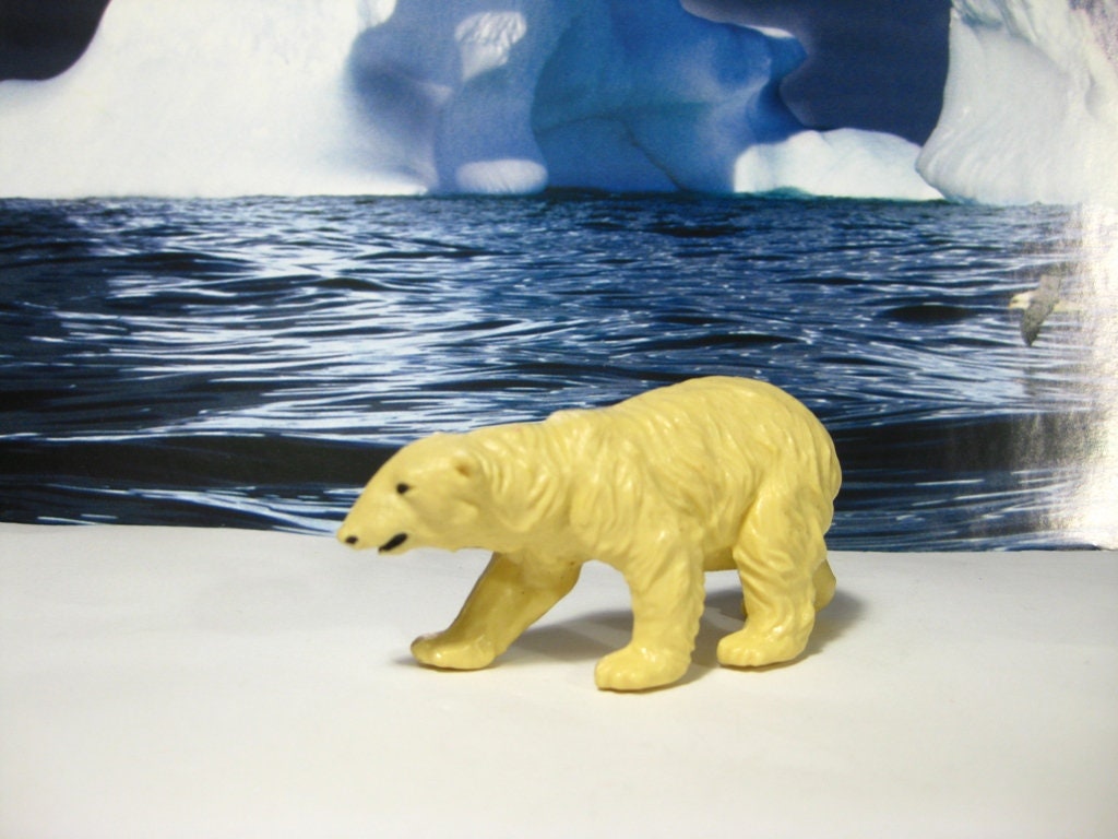 britains figurine plastique 1:32 Animal de Zoo Ourson Polaire Blanc Pole Nord 