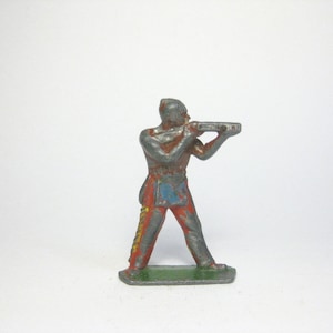 Vintage Britains(?), Hill(?) Timpo (?) oder ähnliche Ära Führen Wild West, &quot;Indianer&quot;, Spielzeug Soldat ,1:32 Made in England 40er oder 50er Jahre