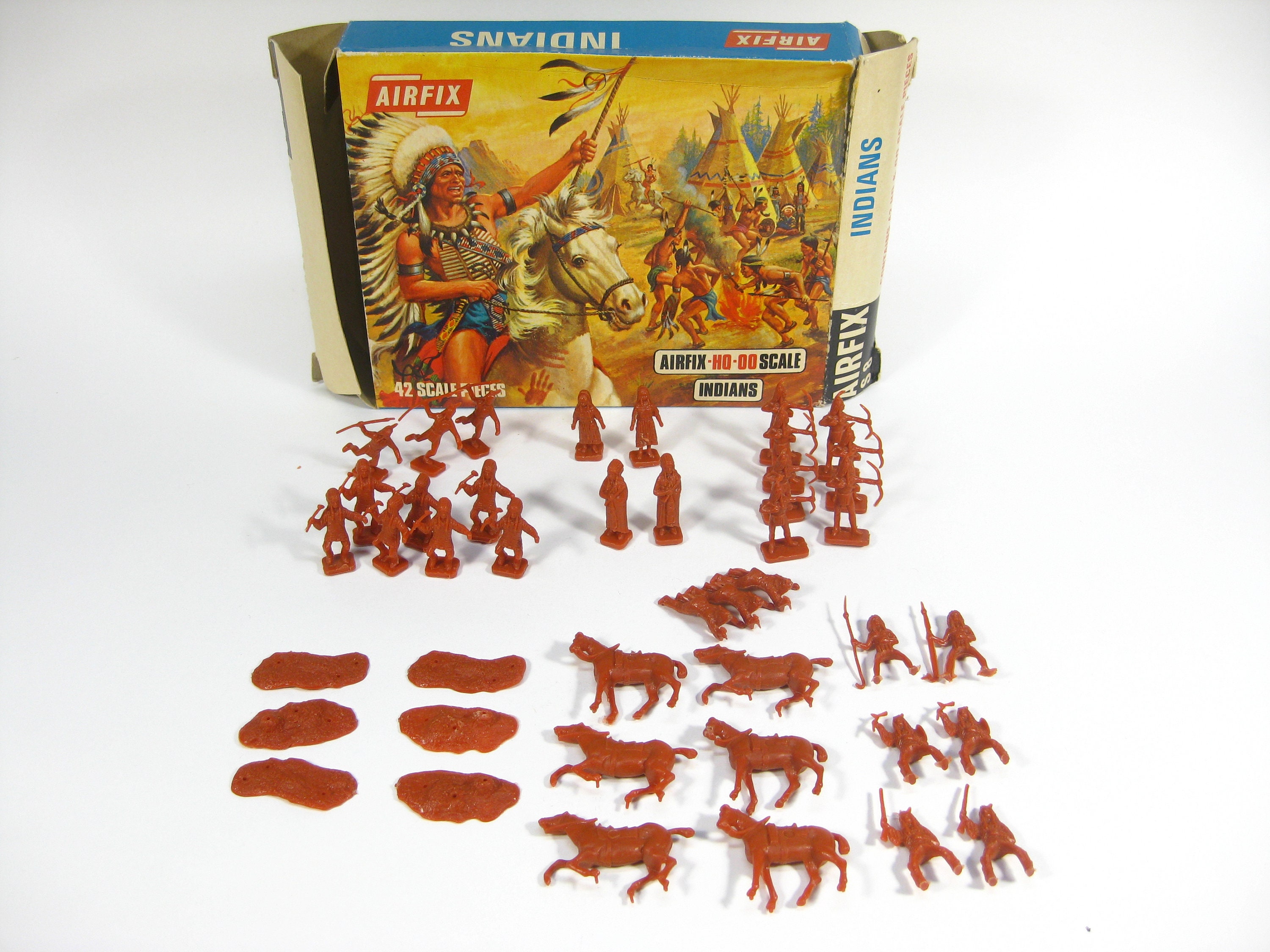 Airfix Vintage Boxed Full Set Wild West 1/76 ,ho-oo
