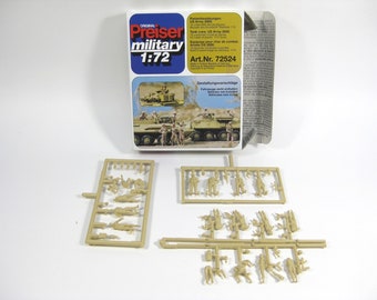 Speelgoedsoldaatjes Militaire modellen van Preiser, 72524, boxset 1/72 'Tank Crew US Army', 16 poses speelgoedsoldaten. Plastic figuren! Geweldige staat!
