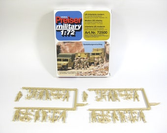 Spielzeugsoldaten Preiser Militärmodelle ,72500 ,boxed set 1/72 "Moderne US-Infanterie .16 Posen Spielzeugsoldaten .Kunststofffiguren ! Super Zustand !