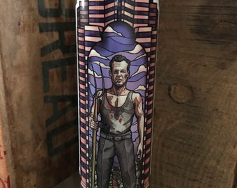 Die Hard Inspired Prayer Candle