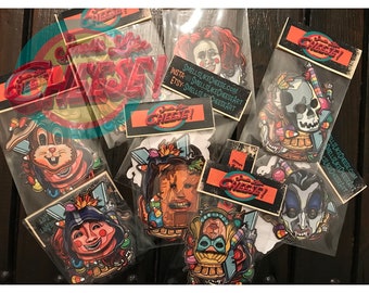 School Bus Trick or Treat Kids  Horror Sticker Pack!