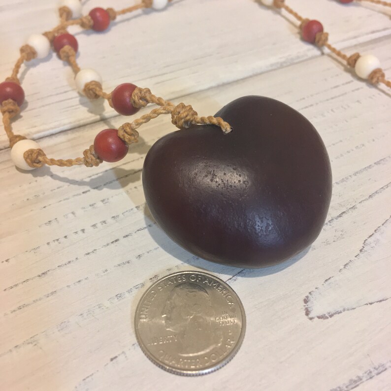 Sea heart sea bean necklace/ seed necklace/ lucky bean/ entada Etsy