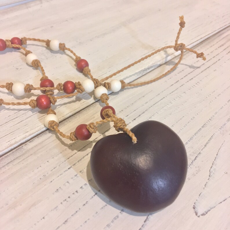 Sea heart sea bean necklace/ seed necklace/ lucky bean/ entada Etsy