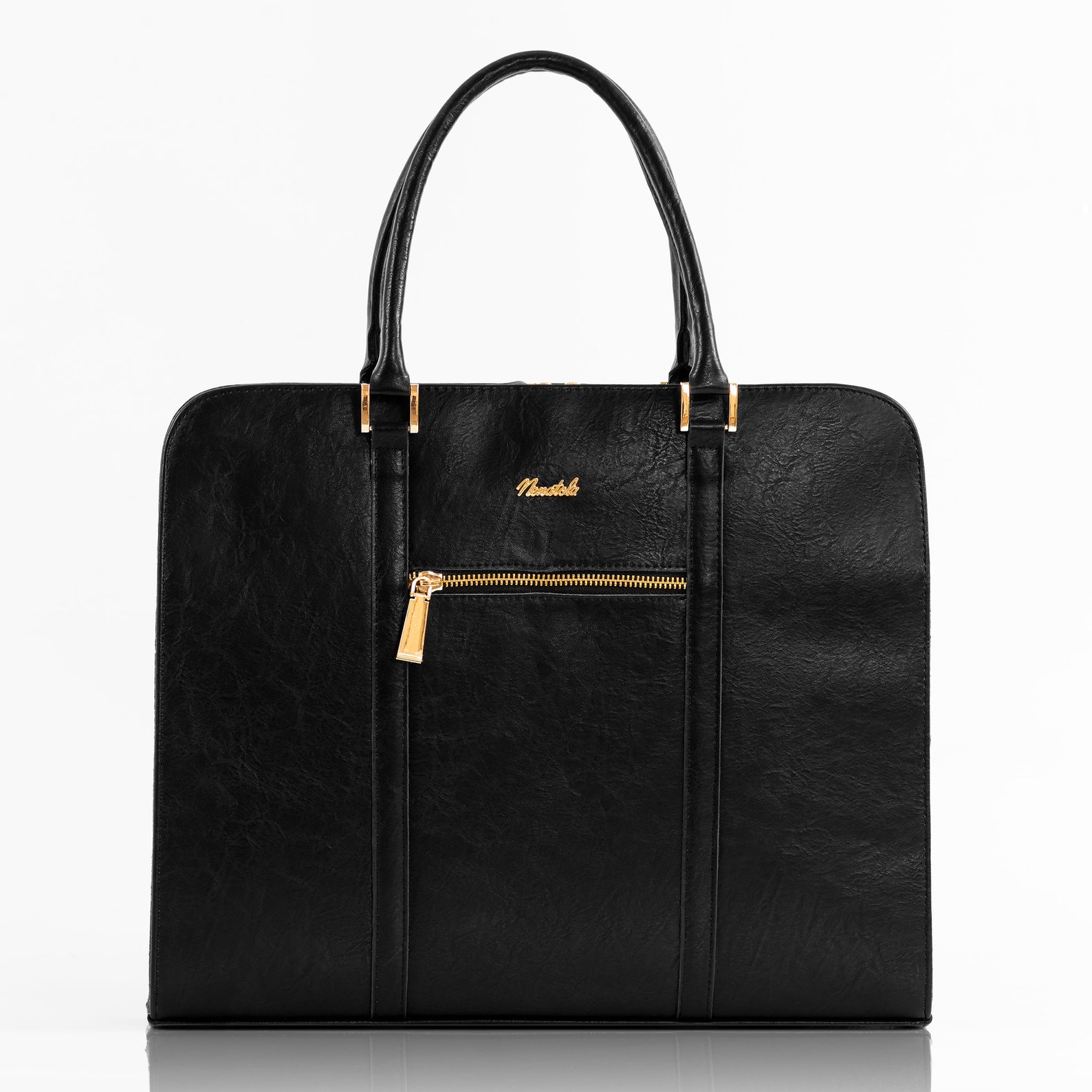 Women Vegan Leather Briefcase Vegan Leather Business Bag Etsy