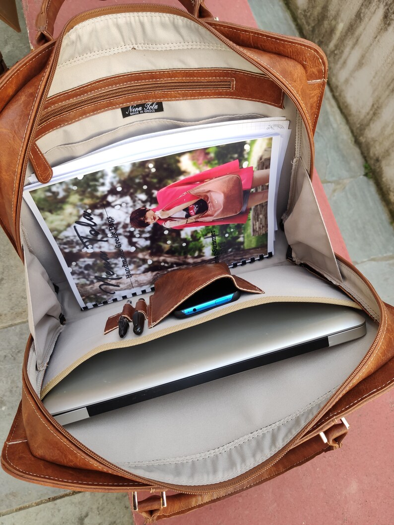 Vegan Leather Laptop Bag Women 15 Inch Laptop Briefcase Etsy