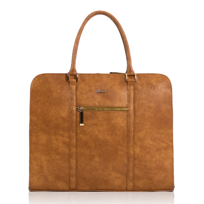 Women Vegan Leather Briefcase Vegan Leather Business Bag Etsy