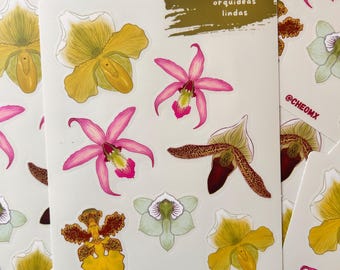 Vinyl sticker sheet orchids