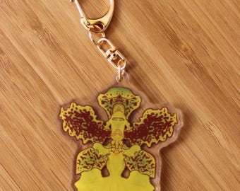 Trichocentrum Orchid Acrylic Keychain