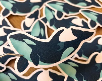 orca glitter sticker