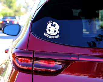 Baby On Board Car Decal – Adhesive Vinyl Safety Sticker