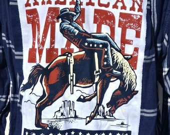 American Made Upcycled Flannel Shirt