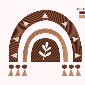 Olive Branch embroidery design,Embroidery pattern, Boho rainbow embroidery design, Custom Embroidery, Instant download, Boho embroidery