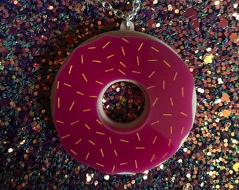 Sprinkle Doughnut Necklace