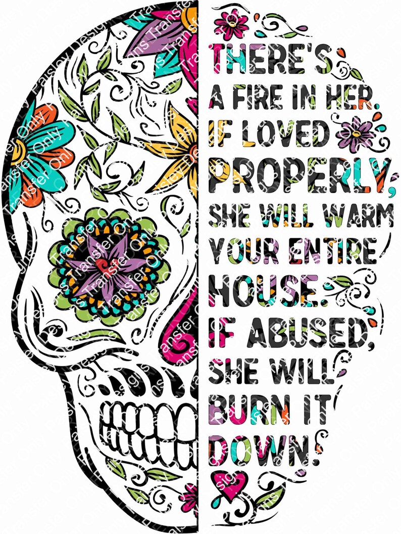 Badass Vibe Sugar Skull Sublimation Transfer 8 Designs 2 - Etsy