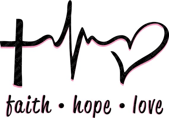 Create Your Own Valentine Faith Hope Love Peace Glitter Vinyl Etsy