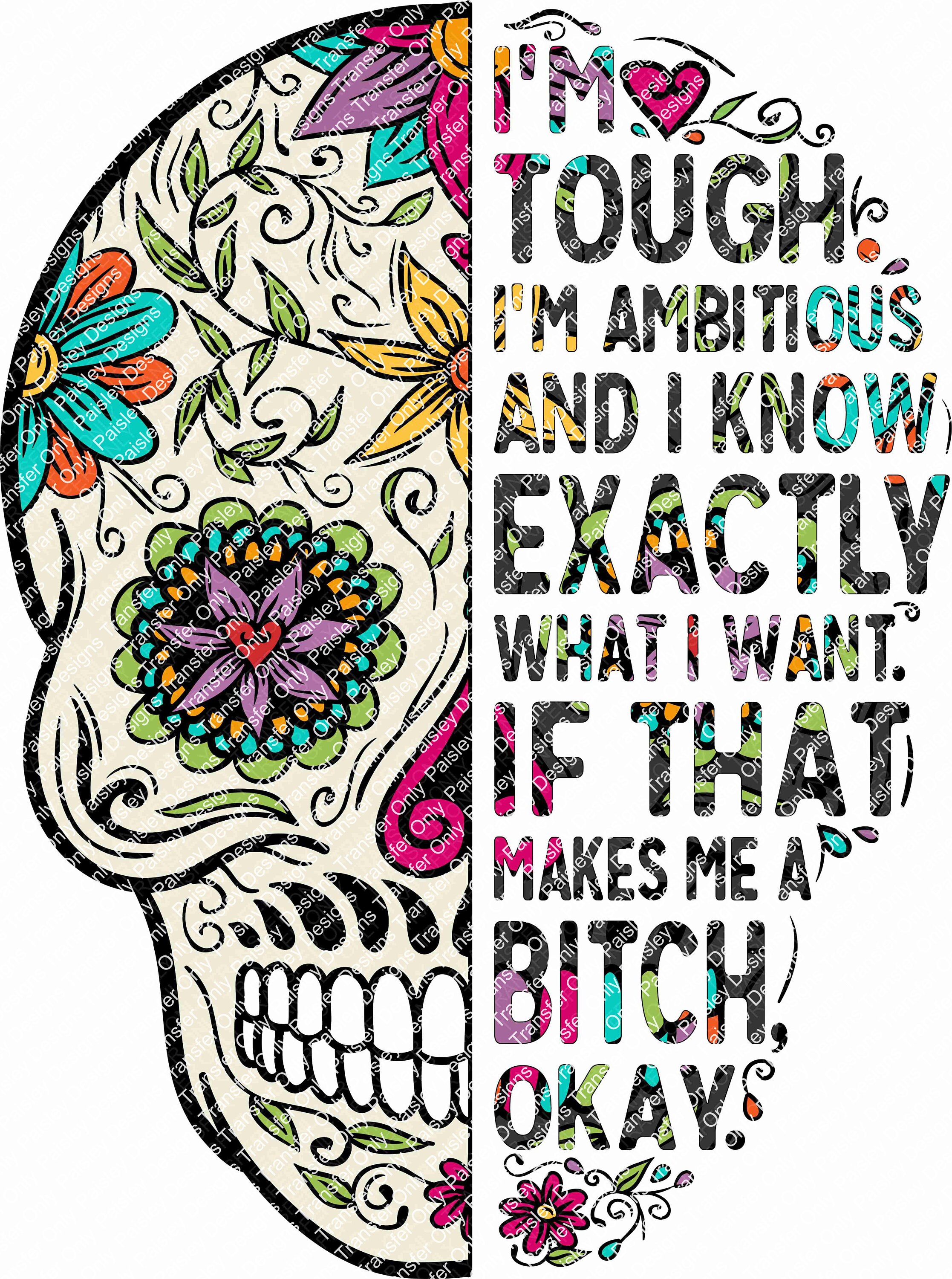 Badass Vibe Sugar Skull Sublimation Transfer 8 Designs 2 - Etsy